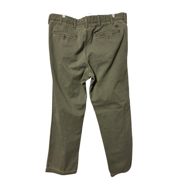 Timberland Olive Green Thick Pants 38 x 32 Chino Khaki Outdoor Pants - Picture 2 of 4